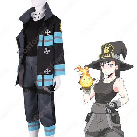 第8特殊消防隊 茉希尾瀬 マキオゼ 防火服 コスプレ衣装 炎炎ノ消防隊 えんえんのしょうぼうたい Cosplay 仮装 変装 Costowns