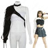 BLACKPINK（ブラックピンク） リサ（LISA） ジャズダンス衣装 韓国ファッション ステージ衣装 ワンアーム アクセサリー 黒 ワンアーム アクセサリー
