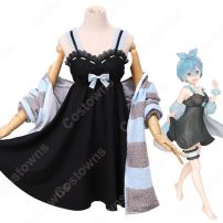 リゼロ レム 日常服 コスプレ衣装 『Re:ゼロから始める異世界生活』（リ・ゼロからはじめるいせかいせいかつ） cosplay 仮装 変装(Re:ゼロから始める異世界生活 コスプレ衣装)