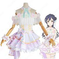 園田海未（そのだうみ） ＜フラワーフェスティバル編＞ コスプレ衣装 『ラブライブ！ スクールアイドルフェスティバル』（スクフェス） cosplay 仮装 変装(Love Live!（ラブライブ!） コスプレ衣装)