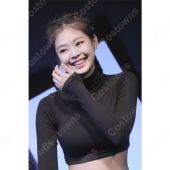 Jennie Kim(キム・ジェニ) ジャズダンス衣装 『BLACKPINK』If It's Your Last ステージ衣装 韓国 アイドル 衣装 へそ出し 長袖 セクシーな 社交ダンス 団体服 演出服 個性 普段着(アイドル制服・学生制服でおすすめの商品)