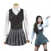 Jennie Kim(キム・ジェニ) 学園風 演出服『BLACKPINK』Knowing Bros ステージ衣装 韓国 アイドル 衣装 制服 ベスト シャツ スカート セット セクシーな 社交ダンス 団体服(アイドル制服・学生制服でおすすめの商品)