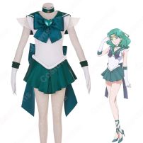 劇場版 セーラー戦士 海王みちる（かいおうみちる） スーパー 戦闘服 コスプレ衣装 『美少女戦士セーラームーンEternal』 スーパーセーラーネプチューン セーラー服 子供用 大人用 cosplay 仮装 変装(美少女戦士セーラームーン コスプレ衣装)