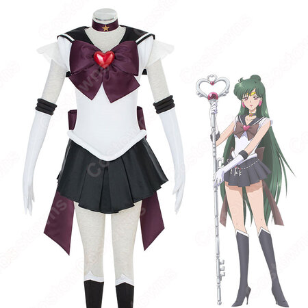 劇場版 セーラー戦士 冥王せつな めいおうせつな スーパー 戦闘服 コスプレ衣装 美少女戦士セーラームーンeternal スーパーセーラープルート セーラー服 子供用 大人用 Cosplay 仮装 変装 Costowns