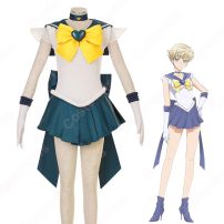 劇場版 セーラー戦士 天王はるか（てんおうはるか） スーパー 戦闘服 コスプレ衣装『美少女戦士セーラームーンEternal』 スーパーセーラーウラヌス セーラー服 子供用 大人用 cosplay 仮装 変装(美少女戦士セーラームーン コスプレ衣装)