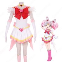 劇場版 セーラー戦士 ちびうさ セーラー服 スーパー 戦闘服 コスプレ衣装『美少女戦士セーラームーンEternal』 スーパーセーラーちびムーン 子供用 大人用 cosplay 仮装 変装(美少女戦士セーラームーン コスプレ衣装)