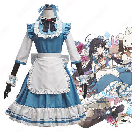 文スト迷ヰ犬怪奇譚 泉鏡花 いずみきょうか 迷い込んだ少女 メイド服 コスプレ衣装 文豪ストレイドッグス 迷ヰ犬怪奇譚 ロリータ Lolita ワンピース Cosplay 仮装 変装 Costowns