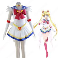 劇場版 セーラー戦士 月野うさぎ（つきのうさぎ） SuperS コスプレ衣装 『美少女戦士セーラームーンEternal』 スーパーセーラームーン セーラー服 子供用 大人用 cosplay 仮装 変装(美少女戦士セーラームーン コスプレ衣装)