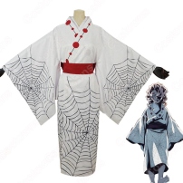 鬼滅 蜘蛛鬼 累（るい） コスプレ衣装 『鬼滅の刃』（きめつのやいば） 十二鬼月 下弦の伍 累 和服 cosplay 仮装 変装(202×202)
