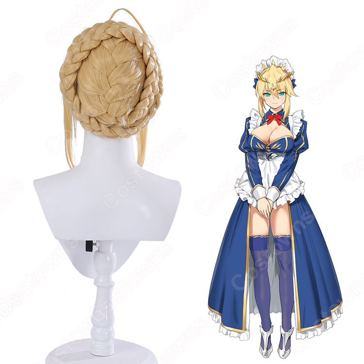 Fate アルトリア・ペンドラゴン コスプレ衣装 ウィッグセット FGO アルトリア・ペンドラゴン（アーサー王） コスプレウィッグ 『Fate