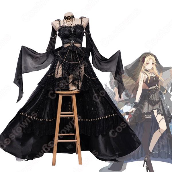 FGO エレシュキガル 花嫁 黒 コスプレ衣装 『Fate/Grand Order』（フェイト・グランドオーダー） ウェディングドレス cosplay 仮装 変装元の画像