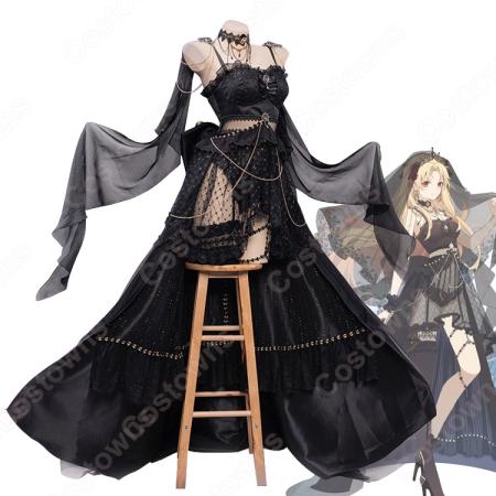 FGO エレシュキガル 花嫁 黒 コスプレ衣装 『Fate/Grand Order』（フェイト・グランドオーダー） ウェディングドレス cosplay  仮装 変装 - Costowns