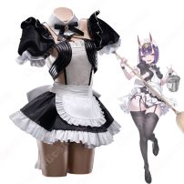 FGO 酒呑童子（しゅてんどうじ） メイド服 コスプレ衣装 『Fate/Grand Order』（フェイト・グランドオーダー） アサシン cosplay 仮装 変装(FATEシリーズ コスプレ衣装)