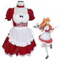 EVA 惣流・アスカ・ラングレー（そうりゅう・アスカ・ラングレー） メイド服 コスプレ衣装 『新世紀エヴァンゲリオン』（しんせいきエヴァンゲリオン） cosplay 仮装 変装(新世紀エヴァンゲリオン コスプレ衣装)