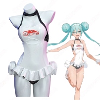 初音ミク レーシングミク 2022 Tropical Maid 夏 水着 コスプレ衣装(202×202)