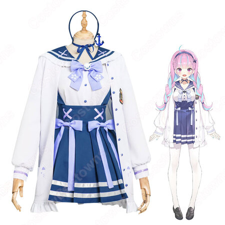 VTuber 湊あくあ(みなとあくあ) 制服衣装 コスプレ衣装 hololive(ホロライブ) 2期生 バーチャルYouTuber バーチャルアイドル あくたん cosplay 仮装 変装 - Costowns
