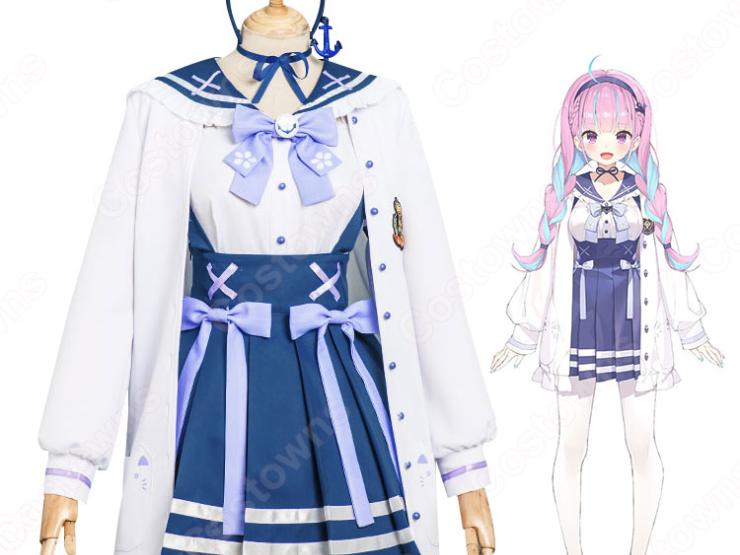 ホロライブ 湊あくあ マリン セーラー服 VTuber コスプレ 衣装