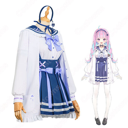 VTuber 湊あくあ(みなとあくあ) 制服衣装 コスプレ衣装 hololive(ホロライブ) 2期生 バーチャルYouTuber バーチャルアイドル あくたん cosplay 仮装 変装 - Costowns