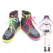 VTuber 常闇トワ（とこやみトワ） 初期 コスプレ靴 hololive（ホロライブ） 4期生 小悪魔 トワ様 コスプレ シューズ コスプレ用 道具 男女兼用(202×202)