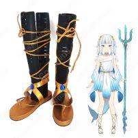 VTuber がうる・ぐら コスプレ靴 1期生 「HoloMyth」 サメちゃん コスプレ シューズ コスプレ用 道具 男女兼用(コスプレ ブーツ（靴）)