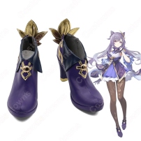 刻晴（コクセイ） コスプレ靴 『原神』（げんしん） コスプレ シューズ コスプレ用 道具 男女兼用(202×202)