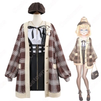 VTuber ワトソン・アメリア 新衣装 コスプレ衣装 「hololive（ホロライブ）」 ホロライブEnglish 1期生 cosplay 仮装 変装(202×202)