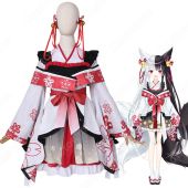 韓国の黒白狐 有栖マナ コスプレ衣装 VTuber 「ぱりぷろ」 cosplay 仮装 変装(送料無料)