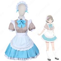 ラブライブカフェ Liella! 唐可可（タンクゥクゥ） コスプレ衣装 『ラブライブ！スーパースター!!』× スイーツパラダイス コラボカフェ メイド服 cosplay 仮装 変装(Love Live!（ラブライブ!） コスプレ衣装)