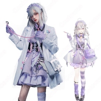 Vtuber 健屋花那（すこやかな） 洋裝 新衣装 コスプレ衣装 『にじさんじ』 バーチャルYouTuber cosplay 仮装 変装(202×202)