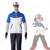 ベストウイッシュ編 サトシ コスプレ衣装 『ポケットモンスター ベストウイッシュシリーズ(BW)』 cosplay 仮装 変装(送料無料)