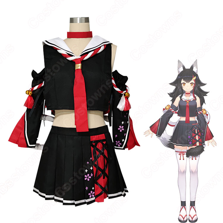 あ*い様 大神ミオ（部屋着）コスプレ　Lサイズ　ウィッグ、耳、尻尾セット Amazon.co.jp: GGcosplay VTuber 大神ミオ 部屋着 コスプレ衣装