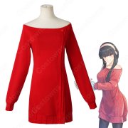 ヨル・フォージャー 日常服 赤いニットワンピース コスプレ衣装 『SPY×FAMILY』（スパイファミリー） いばら姫 cosplay 仮装 変装