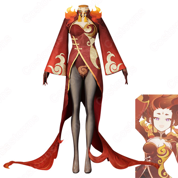 原神 げんしん genshin 応達 火鼠大将 火夜叉 ドレス コスプレ 衣装 cosplay イベント パーティー コスチューム 変装 仮装 uw1669 d8b692690b7b4d4a8795980651611d