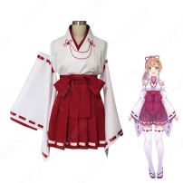 VTuber 本間ひまわり 正月衣装 巫女服 コスプレ衣装 『にじさんじ』 バーチャルライバー cosplay 仮装 変装(202×202)