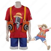 ワンピース 劇場版 モンキー・D・ルフィ コスプレ衣装 『ONE PIECE FILM RED』 麦わらの一味船長 cosplay 仮装 変装(送料無料)