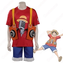 ワンピース 劇場版 モンキー・D・ルフィ コスプレ衣装 『ONE PIECE FILM RED』 麦わらの一味船長 cosplay 仮装 変装(202×202)