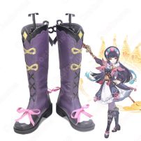 雲菫（ウンキン） コスプレ靴 『原神』 コスプレ シューズ コスプレ用 道具(コスプレ ブーツ（靴）)