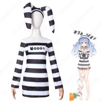 VTuber 兎田ぺこら 囚人服 コスプレ衣装 2021エイプリルフール 新衣装 「hololive（ホロライブ）」cosplay 仮装 変装(ホロライブ（hololive） コスプレ衣装)