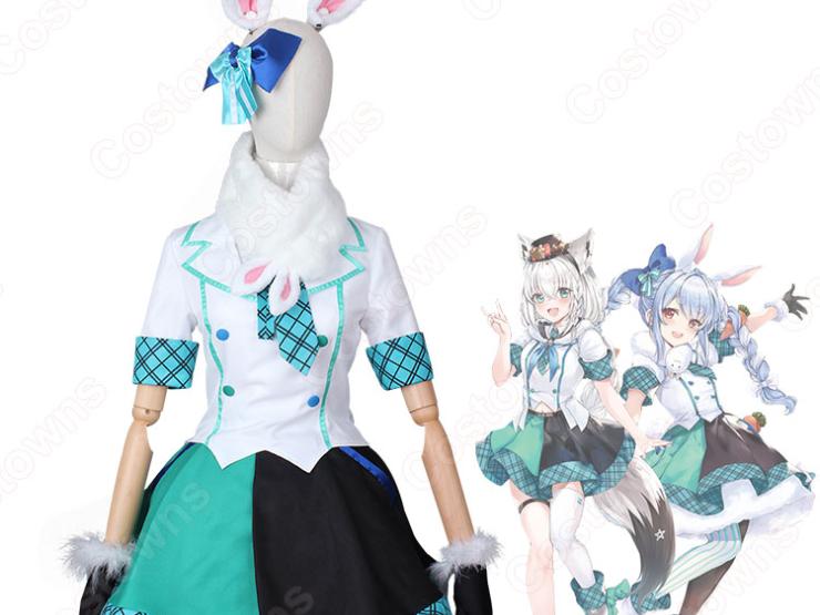 ホロライブ/兎田ぺこら　女性Мサイズコスプレ衣装 ホロライブ hololive VTuber 兎田ぺこら 新衣装白『フリフリ