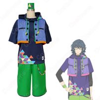 あんスタ 青葉つむぎ サンシャワーフエス夕衣装 コスプレ衣装 『あんさんぶるスターズ！』 なないろ＊サンシャワーフェスタ 初夏のフェスタ 覚醒後 cosplay 仮装 変装(あんさんぶるスターズ! コスプレ衣装)