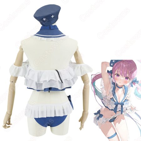 VTuber 湊あくあ 水着 コスプレ衣装 hololive(ホロライブ) 2期生 新衣装 ビキニ cosplay 仮装 変装 - Costowns