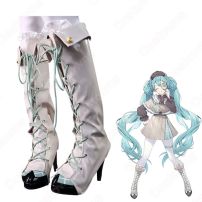 初音ミク 探偵ver 靴カバー コスプレ靴 コスプレ用 道具(コスプレ ブーツ（靴）)
