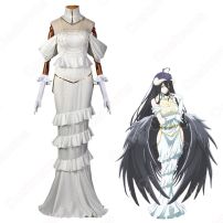 アルベド ドレス コスプレ衣装 TVアニメ オーバーロード 慈悲深き純白の悪魔 cosplay 仮装 変装(オーバーロード（OVERLORD） コスプレ衣装)