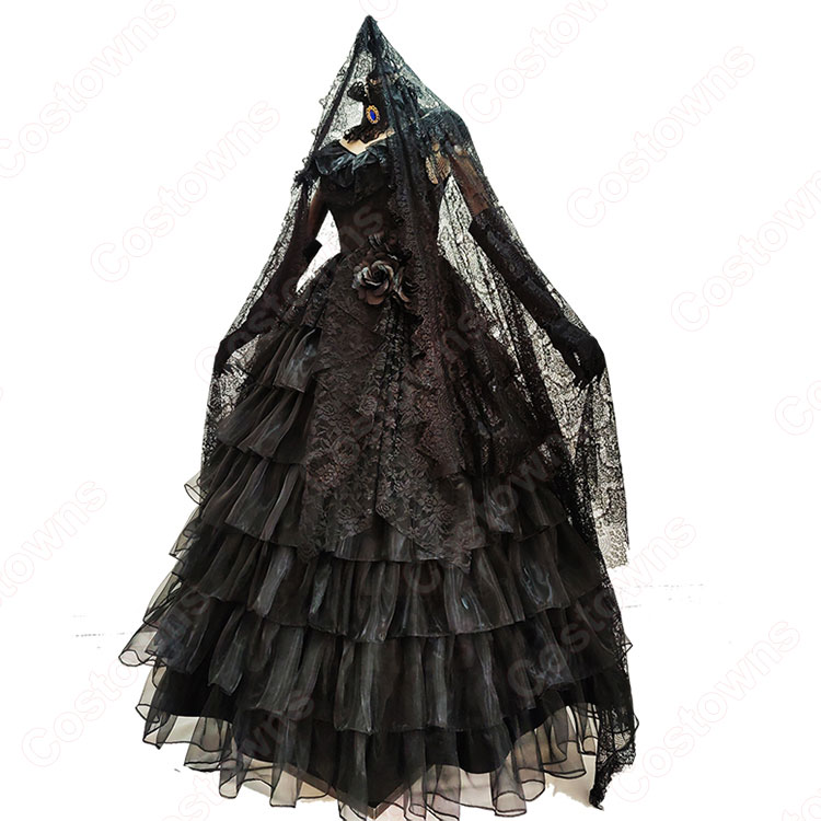 リ*ン様 初音ミク コスプレ 秘蜜〜黒の誓い〜 ゴシック　ブラック ドレス 99017b8a312c48d7819bf933983f93