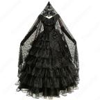 初音ミク 黒 ウェディングドレス コスプレ衣装 黒ドレスver. 秘蜜～黒の誓い～ cosplay 仮装 変装