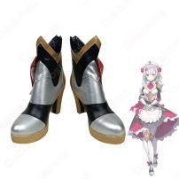 原神 ノエル コスプレ靴 モンド 西風騎士団 メイド コスプレ シューズ /ハイヒール コスプレ用 道具(コスプレ ブーツ（靴）)