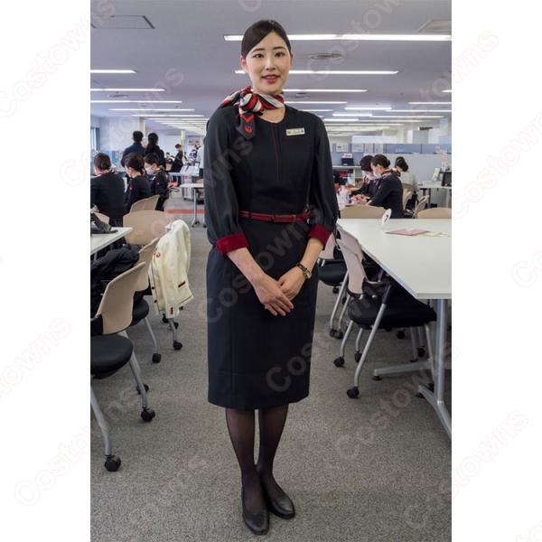 JAL CA 制服 日本航空 客室乗務員 11代目 新制服 コスプレ衣装（ワンピース、ジャケット、スカーフ） オーダメイド可元の画像