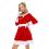 サンタ ワンピース クリスマスドレス 超かわいい ハロウィン 仮装 人気な 赤い ワンピース 日常着 パーティー 出演 イベント コスプレ衣装 セット サンタ衣装 3