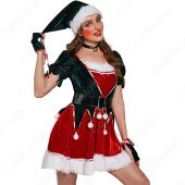 クリスマスドレス サンタ ワンピース セクシー サンタ衣装 ハロウィン コスプレ衣装 可愛い レディース 仮装 パーティー 忘年会 クリスマス豪華 変装 衣装 セット(仮装コスプレ衣装でおすすめの商品)