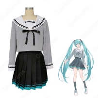 初音ミク 学生服 teffish コスプレ衣装 セーラー服 cosplay 仮装 変装(202×202)